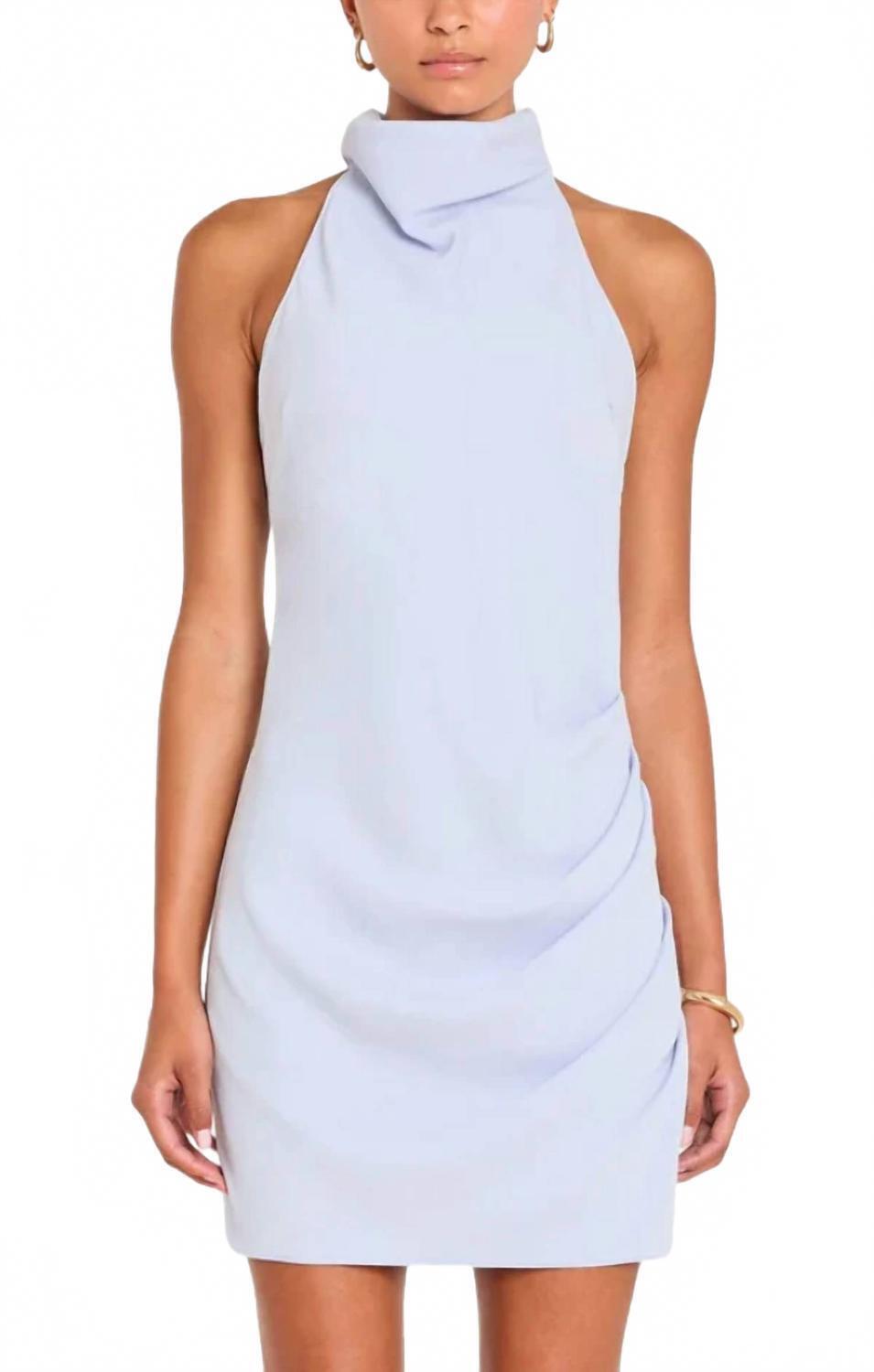 New Amanda Uprichard Chantel Halter Mini Dress In Arctic